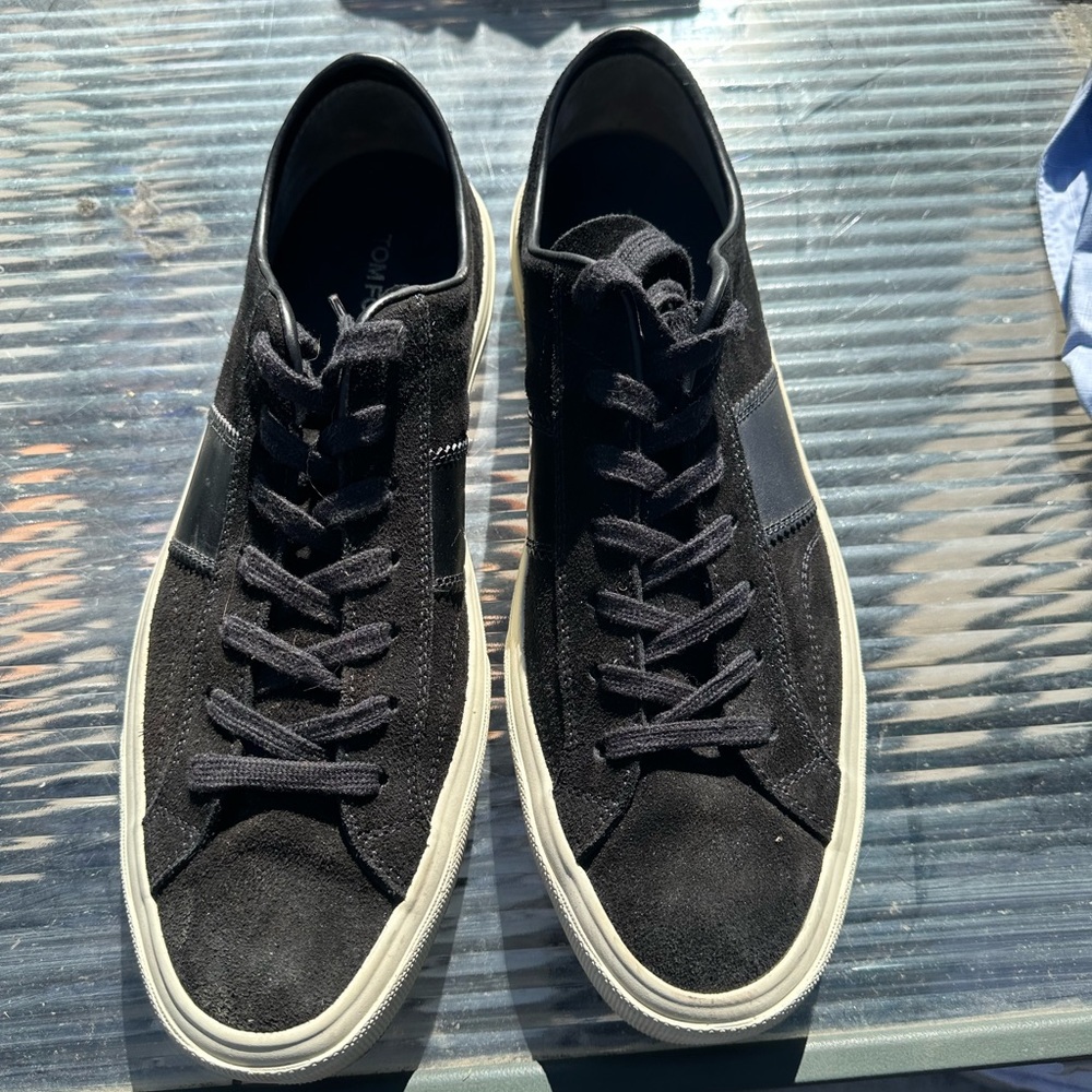 Tom Ford Cambridge Suede Low Top Sneakers